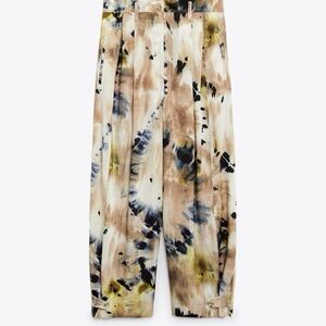 Zara Multicolor Tie-Dye set of 2 pants and blouse
